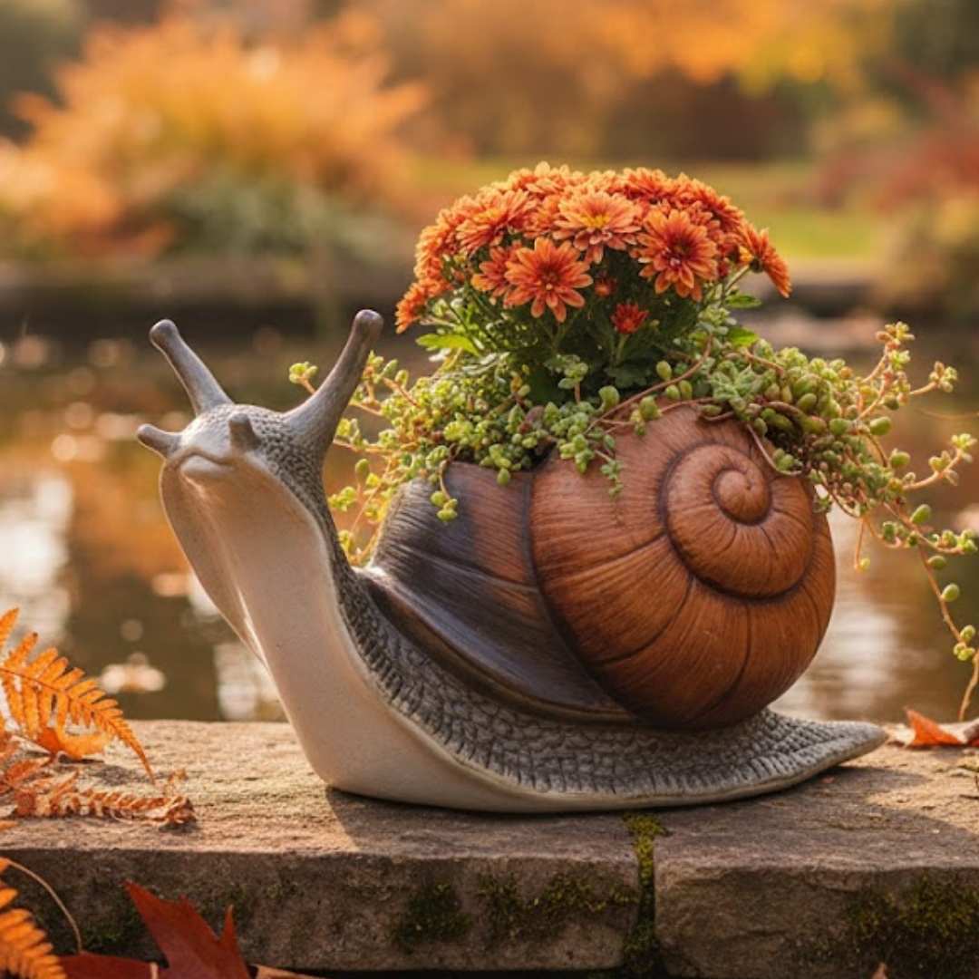 Detailní textura ulity keramického šneka