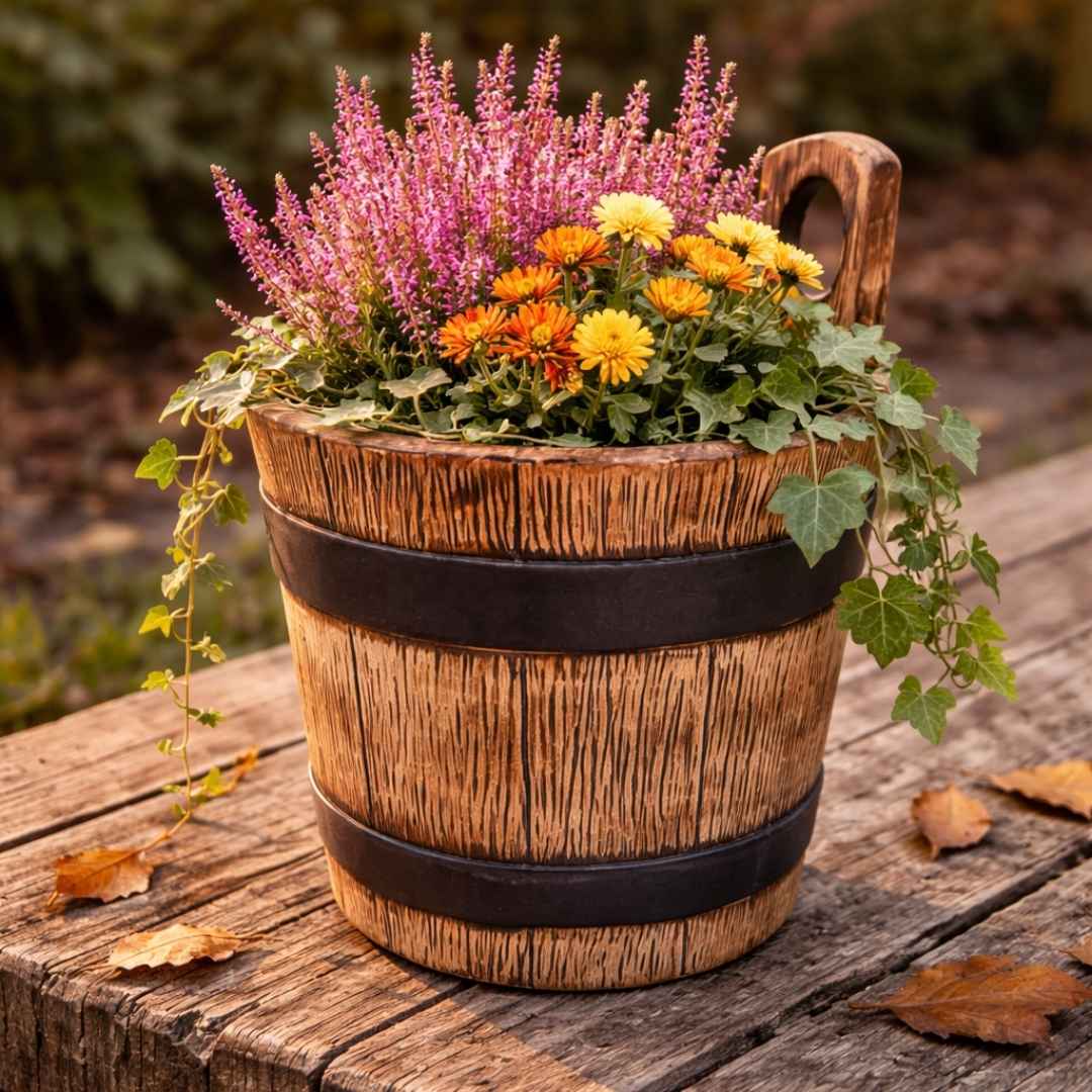 Detail ucha a struktury květináče