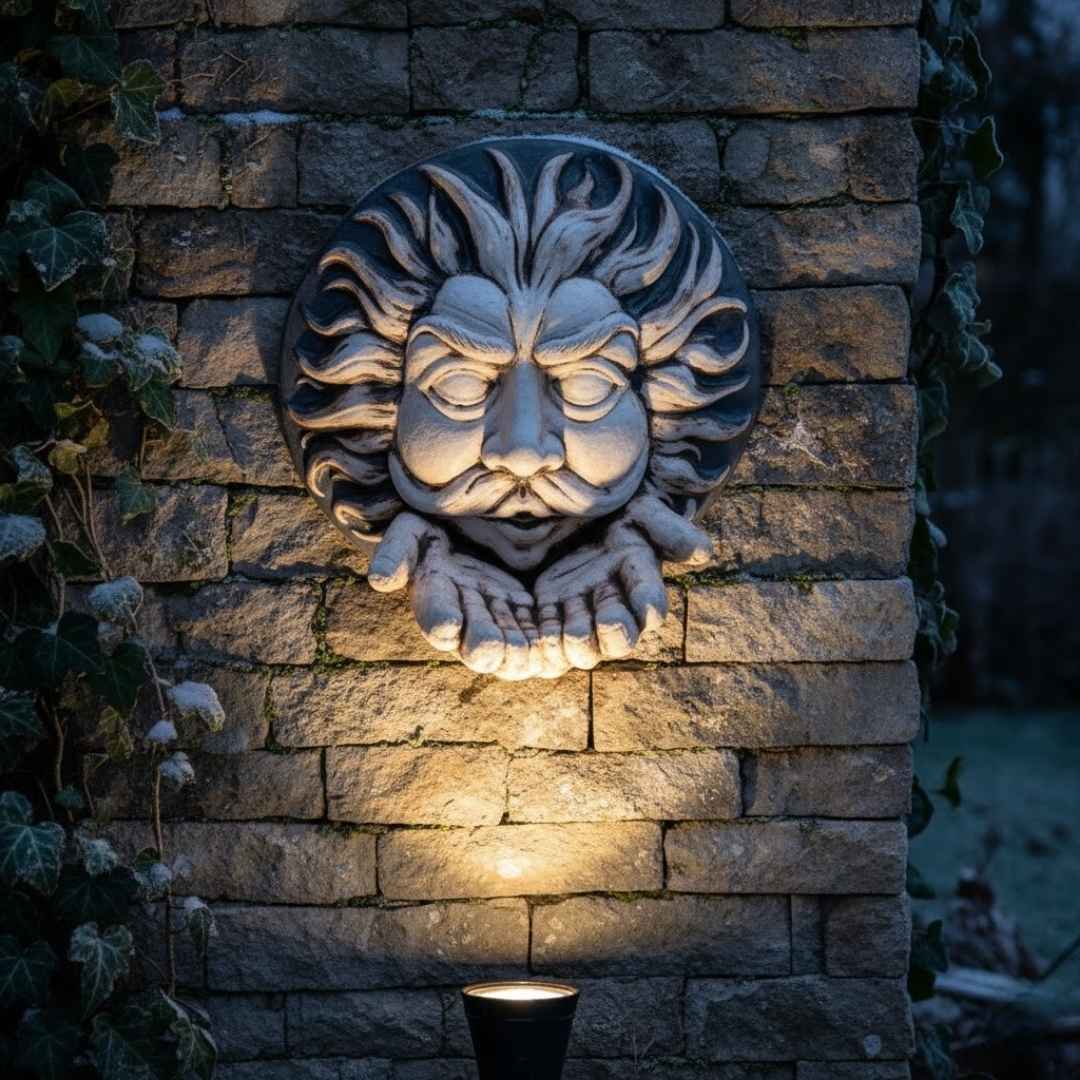 Mrazuodolná socha Aeolus v zimním období