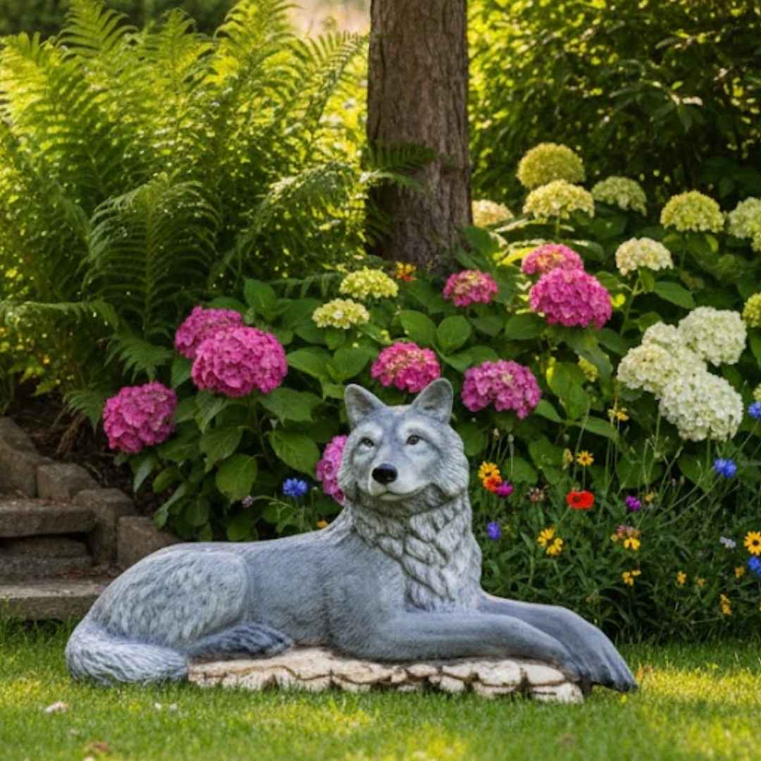 keramický vlk Tesák detail srsti