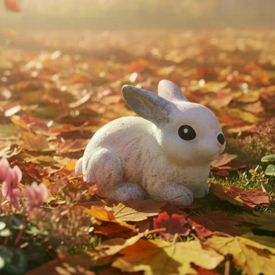 detailní pohled na zajíčka Sněhulku