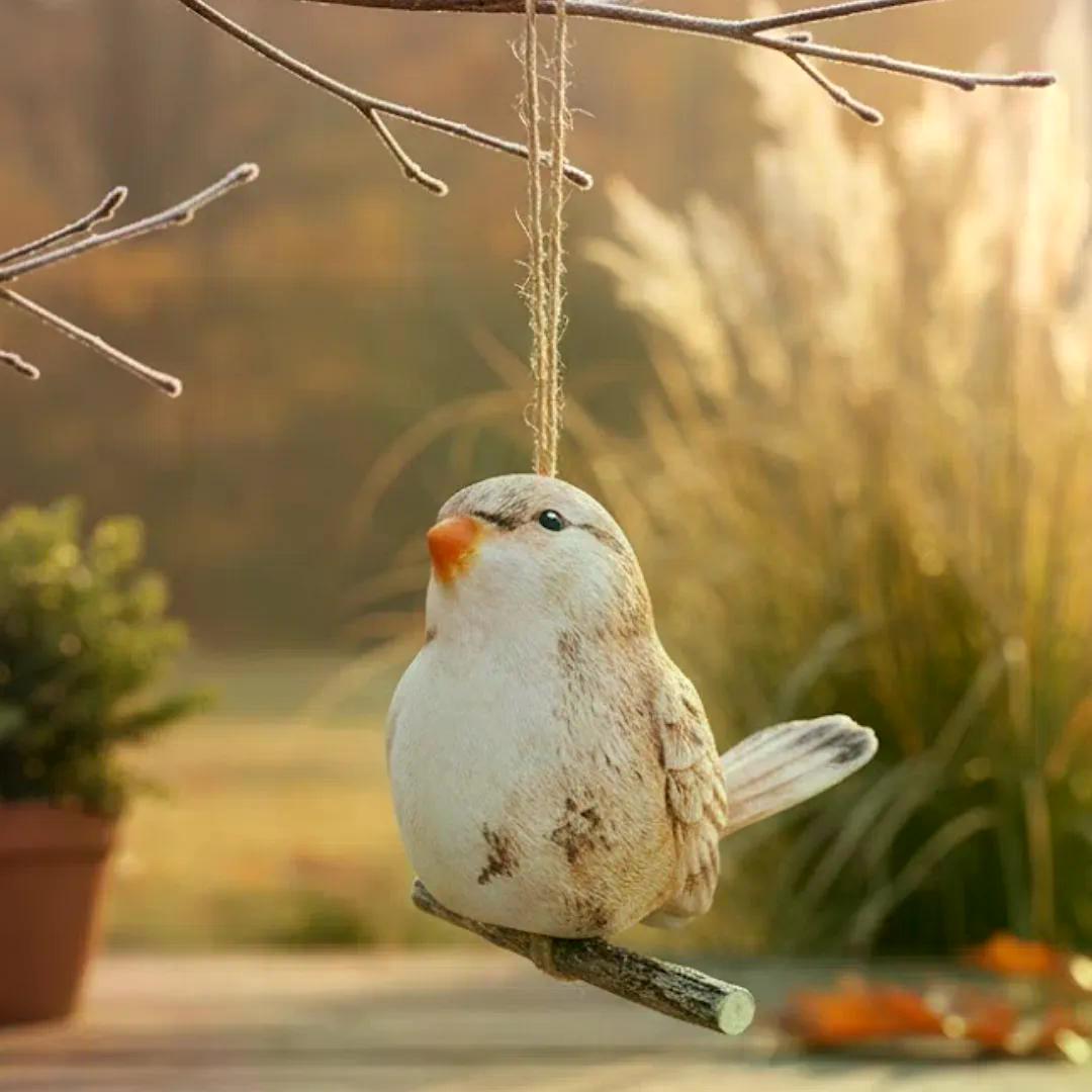 detail přírodní keramiky ptáčka Pípáka