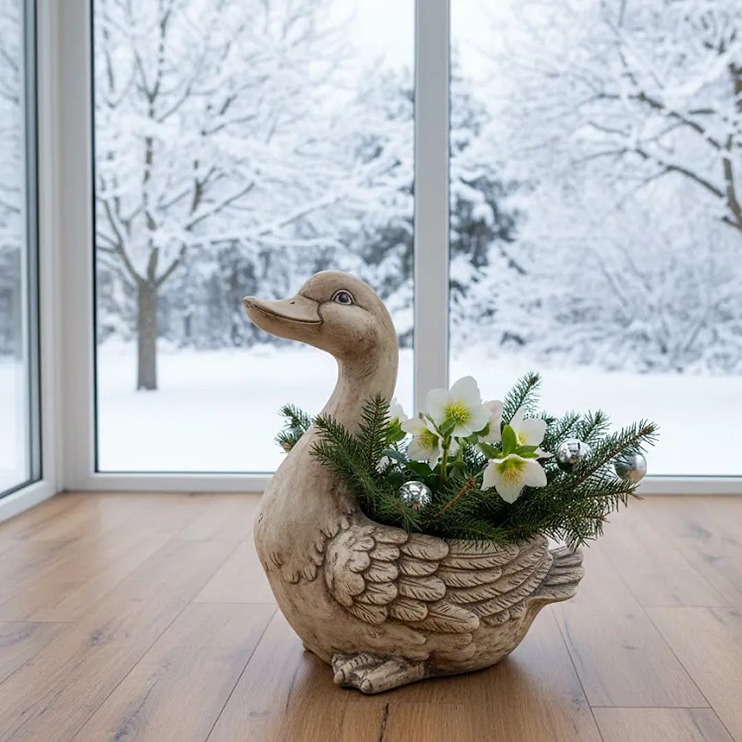 Kachna Anička v zimní zahradě