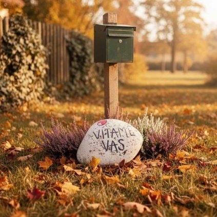 keramicky vitaci kaminek podzim