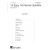 Obsah publikace 14 Easy Trombone Quartets se seznamem 14 skladeb