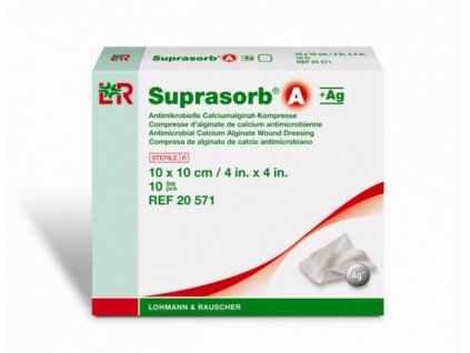 Suprasorb® A + Ag - 10x10cm/10ks, komprese sterilní