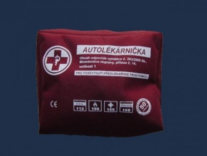 Autolékárnička TYP I taška /kortex/ 0528 (os.+nákl.auto) Vyhl.341/2014 Sb.