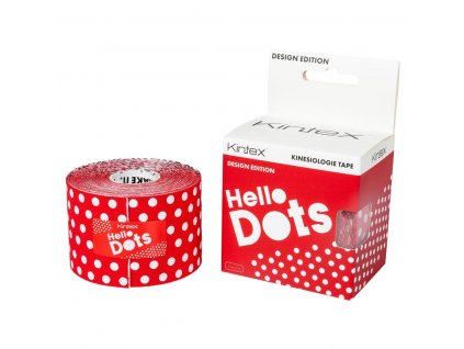 kinesiology tape design 5cm x 5m hello dots red