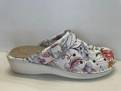 8767 Kožené pantofle s vyjímatelnou stélkou, fantasy velikost 41