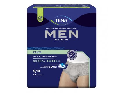 TENA Men Pants Normal Grey S/M ink.kalh.9ks