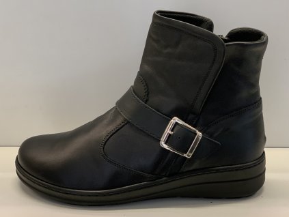 Černé kožené kotníkové boty 54133 nero