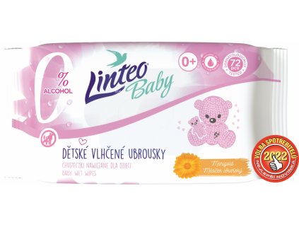 25950 linteo baby vlhcene ubrousky s mesickem 72ks