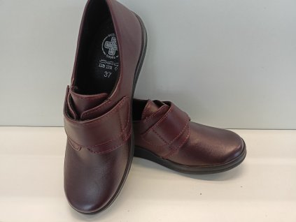 Mediline dámské polobotky na suchý zip 74/1020 BORDO BREEZE