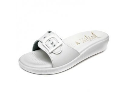 Dámský jednopáskový pantofel 145-6 Bílá (Rozměr 36, Typ bílá)