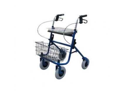 Chodítko/Rollator - repasované (Dělení S košíkem a deštníkem bez tácku)