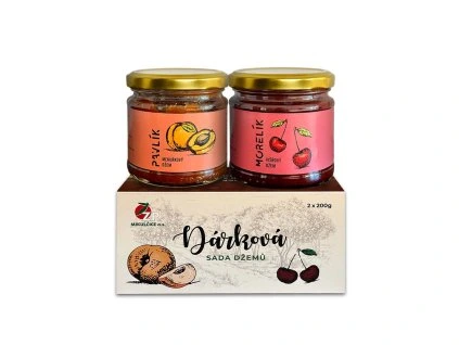 Dárková sada džemů – 2× 200 g (meruňka & višeň)