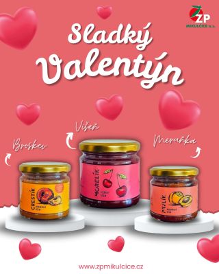 Valentýn je skvělá příležitost dopřát sobě nebo blízkým něco dobrého 💕 Naše džemy z Mikulčic vynikají poctivou chutí...