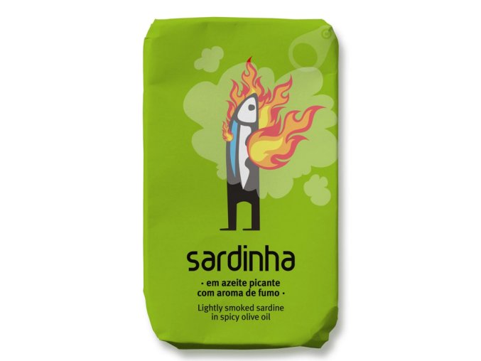 Portugalské sardinky lehce uzené v pikantním olivovém oleji -120 g