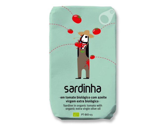 Portugalské sardinky v BIO rajčatech a BIO oleji- 120 g