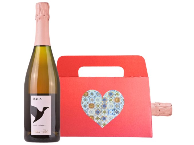 Růžové šumivé víno Luís Pato - sekt brut Baga