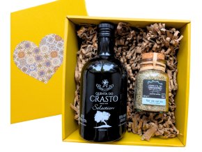 Dárková krabička NA SALÁTY- olivovýolej&solný květ