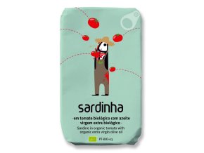 Portugalské sardinky v BIO rajčatech a BIO oleji- 120 g