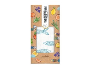 Bavlněná kuchyňská utěrka se sardinkami Castelbel