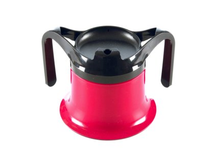 Ergonomický hrnek s pítkem (Varianta 1  barva červená)