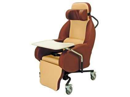 Polohovací křeslo pojízdné (Varianta 1  šířka sedu 46 cm)