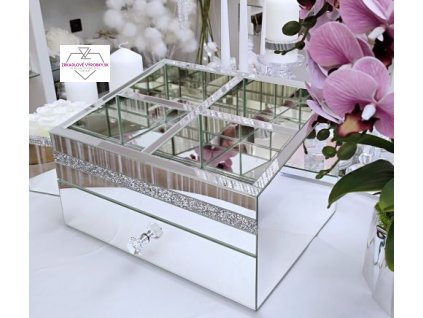 Kozmetická krabička zrkadlová 40x30 cm