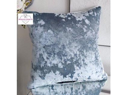 Poťah na vankúš zamatový sivý