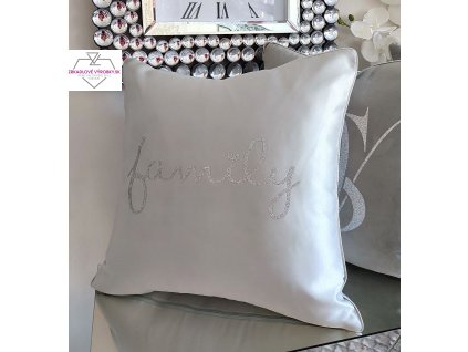 Poťah strieborný s nápisom family