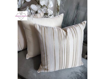 Poťah na vankúš zlatý pásik