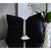 Dekoračný vankúš mašľa čierna