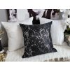 Poťah na vankúš čierno strieborný mramor