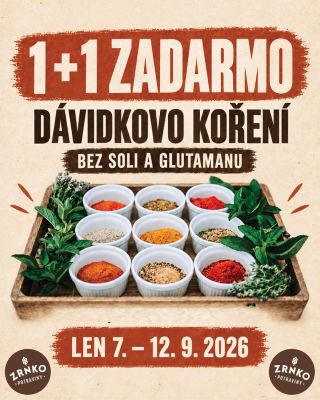 1 + 1 ZADARMO NA DAVÍDKOVO KOŘENÍ 🌿 Dve korenia. Zaplatíte len 2,50 €. Vyberte si 2 druhy podľa svojho výberu a jedno máte...
