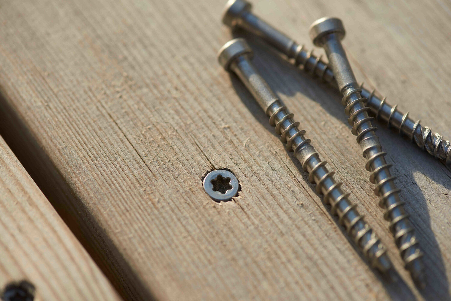 Detail terasovej skrutky ESSDECK Max.
