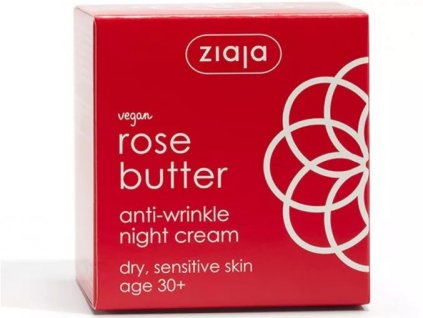 Ziaja - Růžové máslo 30+ - noční krém proti vráskám / 50ml