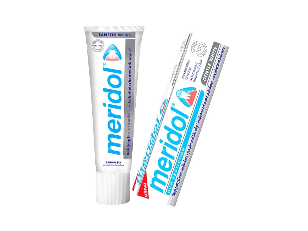 Meridol zubní pasta gentle white 75 ml  [1] | Zubáček.cz