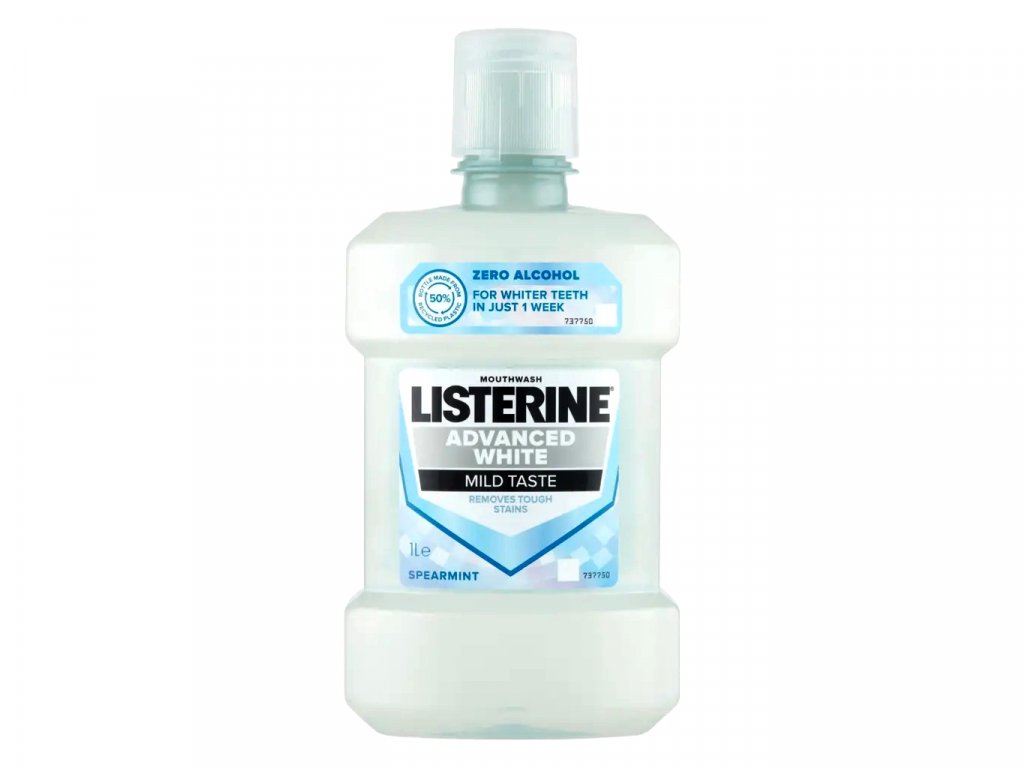Listerine Advanced White Mild Taste ústní voda 1000 ml  [1] | Zubáček.cz