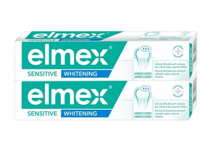 Elmex Sensitive whitening zubní pasta 2 x 75 ml + Elmex ANTI-CARIES Professional zubní pasta 19 ml