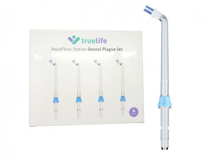 TrueLife AquaFloss Station Dental Plaque náhradní trysky 4 ks  [1] | Zubáček.cz