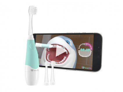 TrueLife SonicBrush Baby G dětský sonický zubní kartáček + PresiDENT zubní pasta Kids Cola 3-6 let 50ml