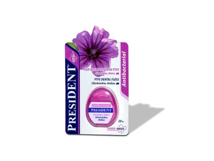 PresiDENT dentální nit Antibacterial 20m