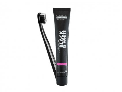 Curaprox Black is White set bělící zubní pasta 90 ml