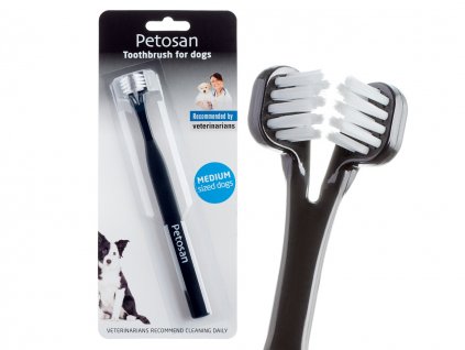 Petosan zubní kartáček dvouhlavý pro psy Medium
