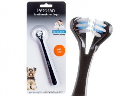 Petosan zubní kartáček dvouhlavý pro psy Toy Dog