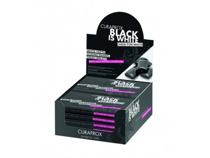 Curaprox Black Is White žvýkačky 12x12 ks  [1] | Zubáček.cz