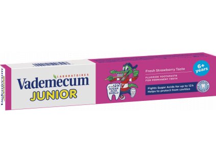 Vademecum Junior Jahoda zubní pasta pro děti od 6 let 75 ml  [1] | Zubáček.cz