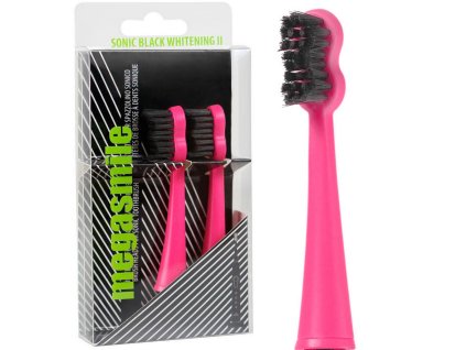MegaSmile Black Whitening II Sonic náhradní hlavice pro sonický ZK nejnovější generace Růžová 2Ks